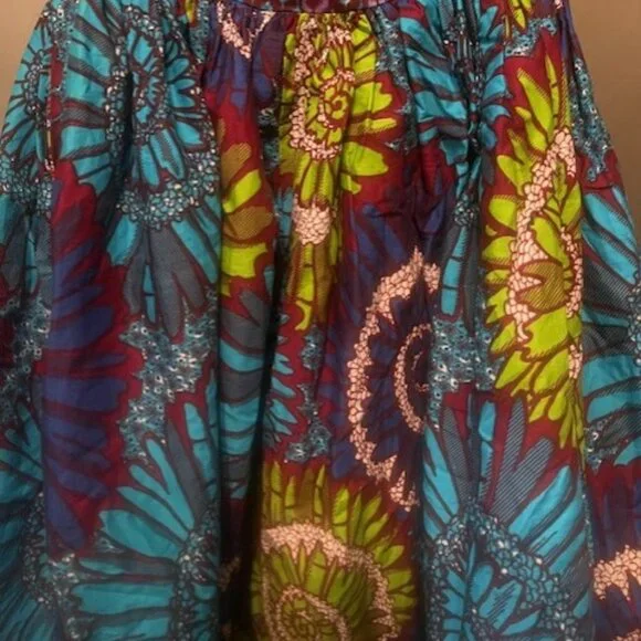 Sika Strapless Fit & Flare Dress - Floral Ghanian Print - Picture 9 of 16